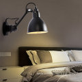 Light arm shade adjustable black flexible wall lamp